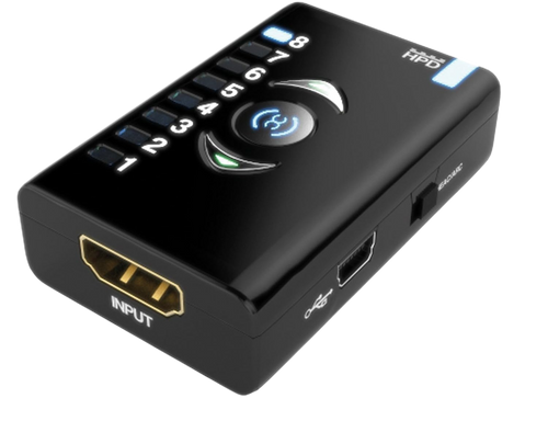 Dr HDMI with HDMI input, Mini-USB port and illuminated EDID bank LEDs